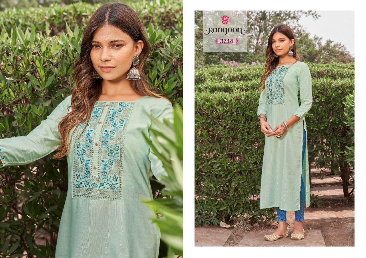 Rangoon Classic 3 New Designer Party Wear Cotton Designer Kurti Collection
